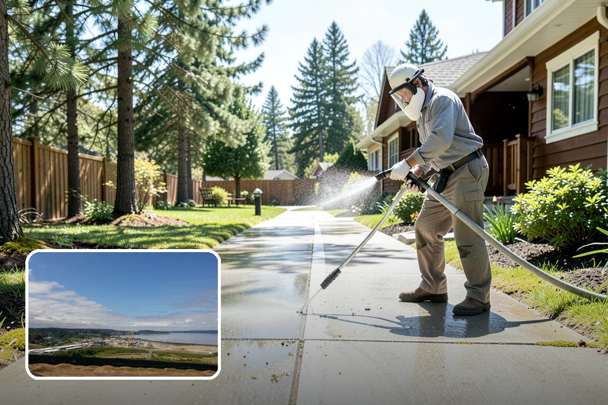 Soft House Washing in University Place, Pierce County, WA - Eliminates the danger of water pushed behind siding