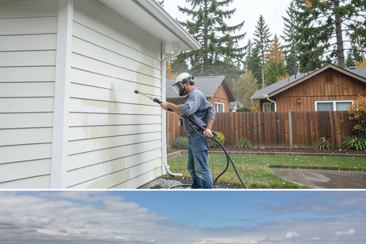 Soft House Washing in University Place, Pierce County, WA - The drier stretches from June through September let the low-pressure rinse dry cleanly and slow future regrowth.