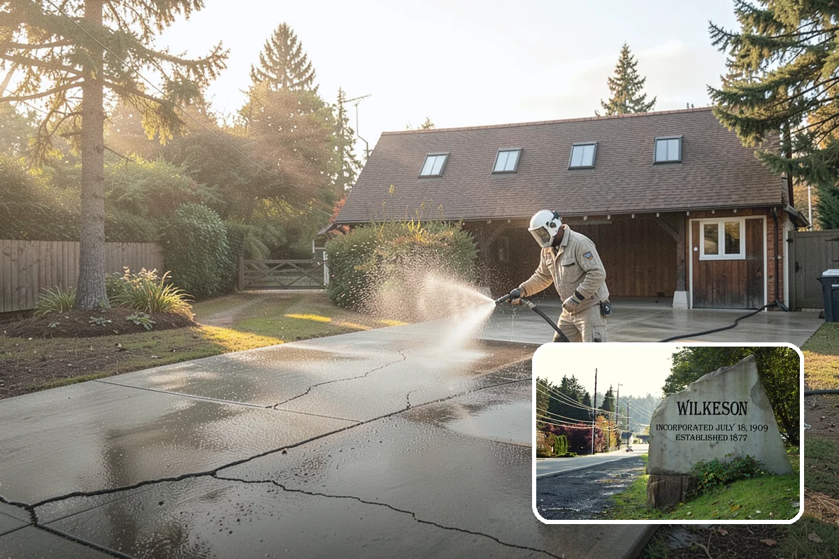 Soft House Washing in Wilkeson, Pierce County, WA - Eliminates the danger of water pushed behind siding