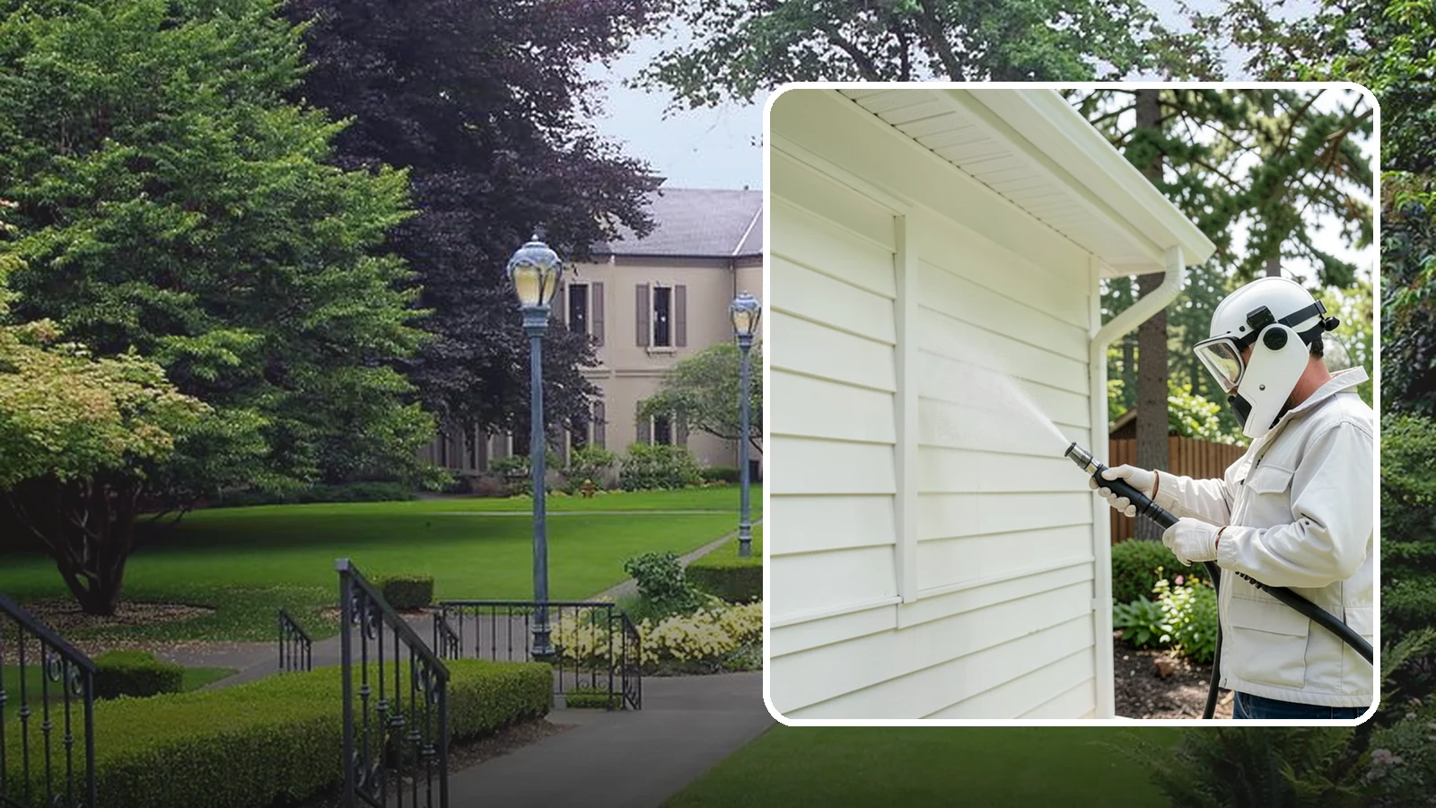 Soft House Washing in Woodinville, King County, WA - Soft house washing uses low pressure and specialized detergents to clean delicate siding without the risk of gouging or water...