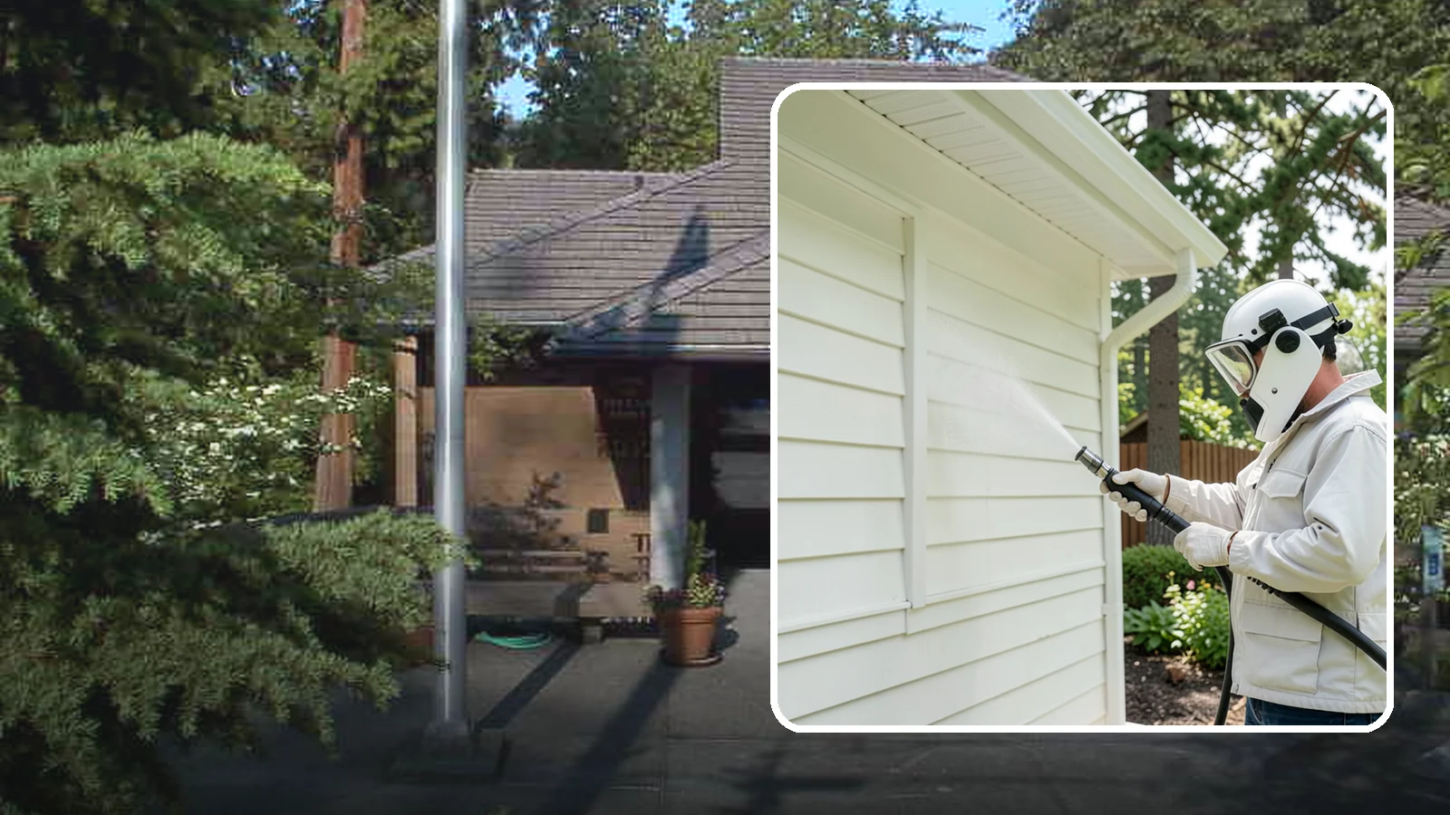 Soft House Washing in Yarrow Point, King County, WA - Soft house washing uses low pressure and specialized detergents to clean delicate siding without the risk of gouging or water...
