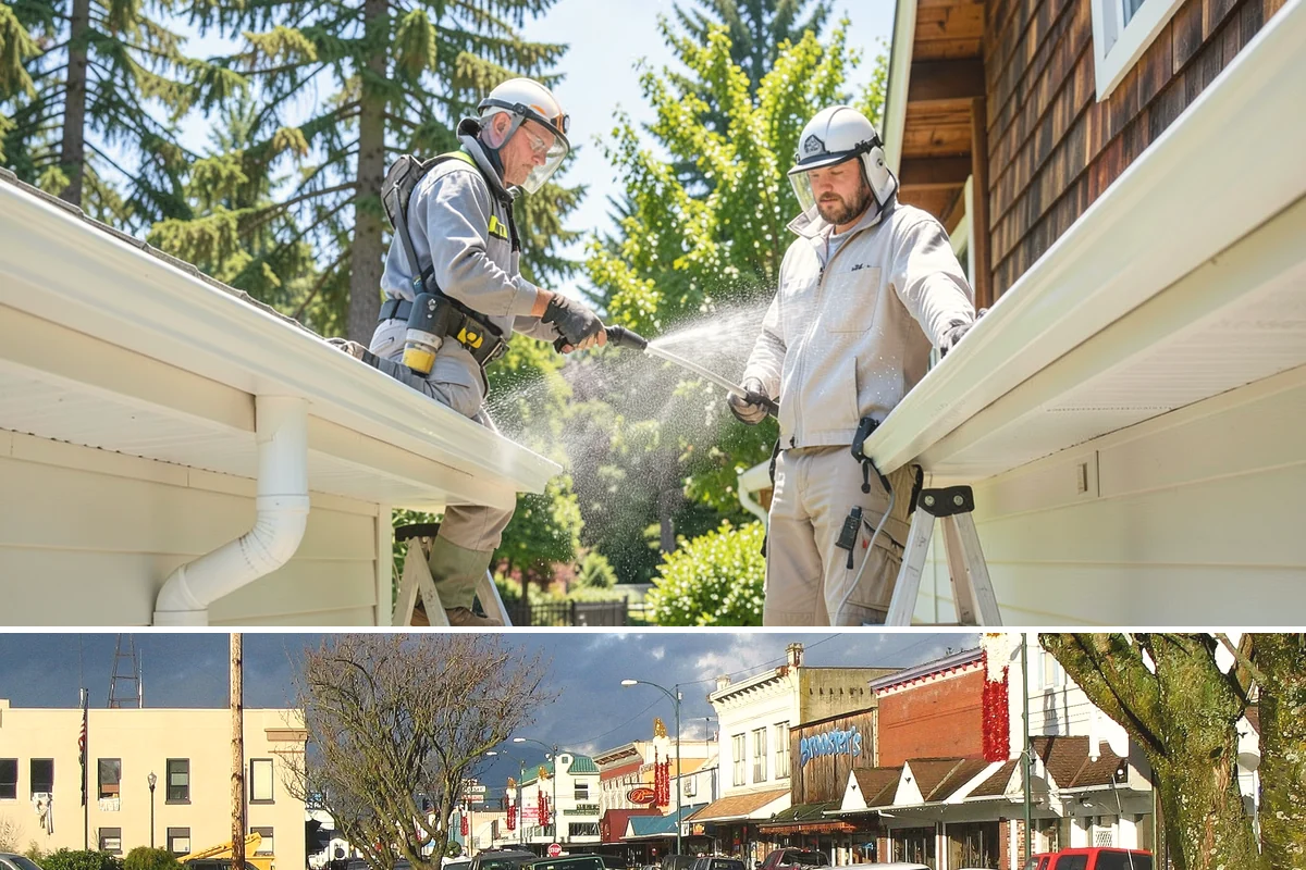 Soft Roof Washing in Arlington, Snohomish County, WA - Dry, mild days in summer give the soft wash solution ideal conditions to break down growth completely.