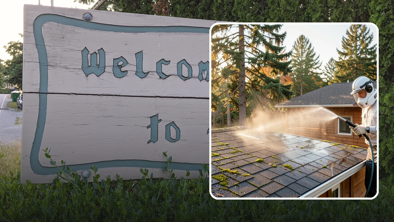 Soft Roof Washing in Brier, Snohomish County, WA - A gentle low-pressure soft wash that safely removes organic growth from delicate or aging Washington roofs.