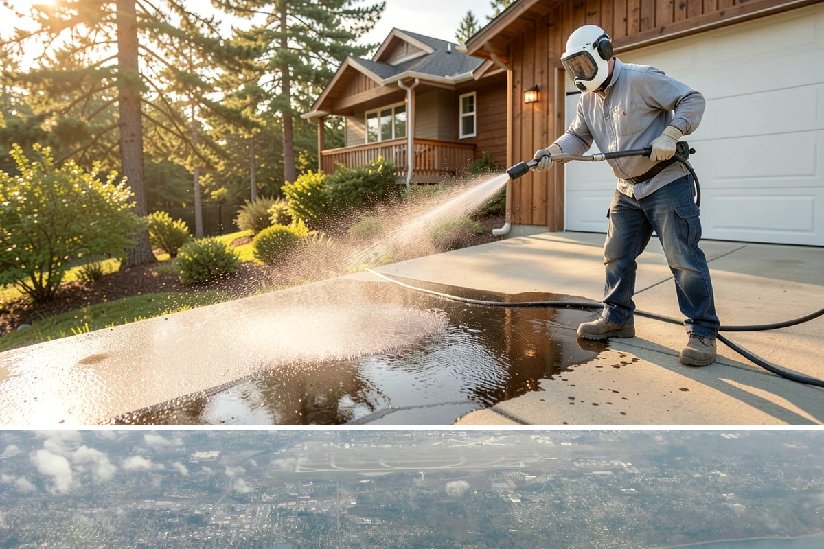 Soft Roof Washing in Burien, King County, WA - Dry, mild days in summer give the soft wash solution ideal conditions to break down growth completely.