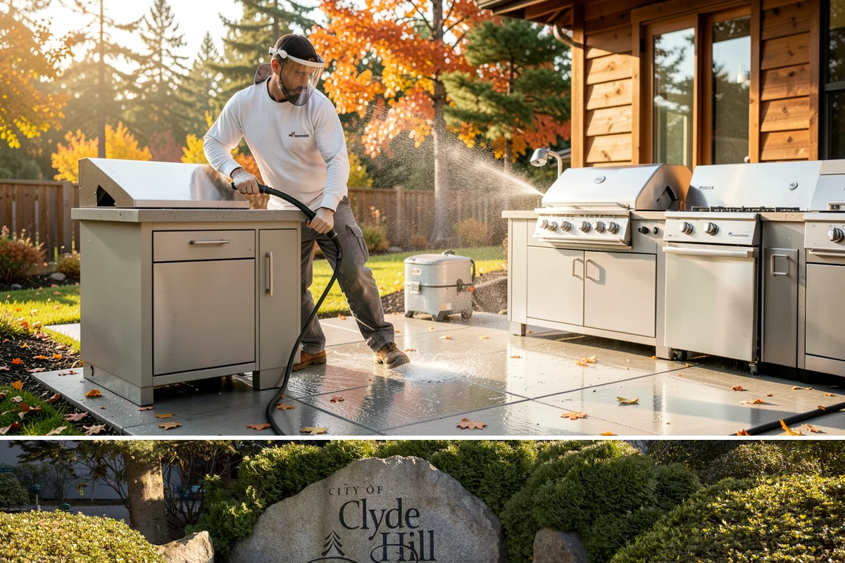 Soft Roof Washing in Clyde Hill, King County, WA - Dry, mild days in summer give the soft wash solution ideal conditions to break down growth completely.