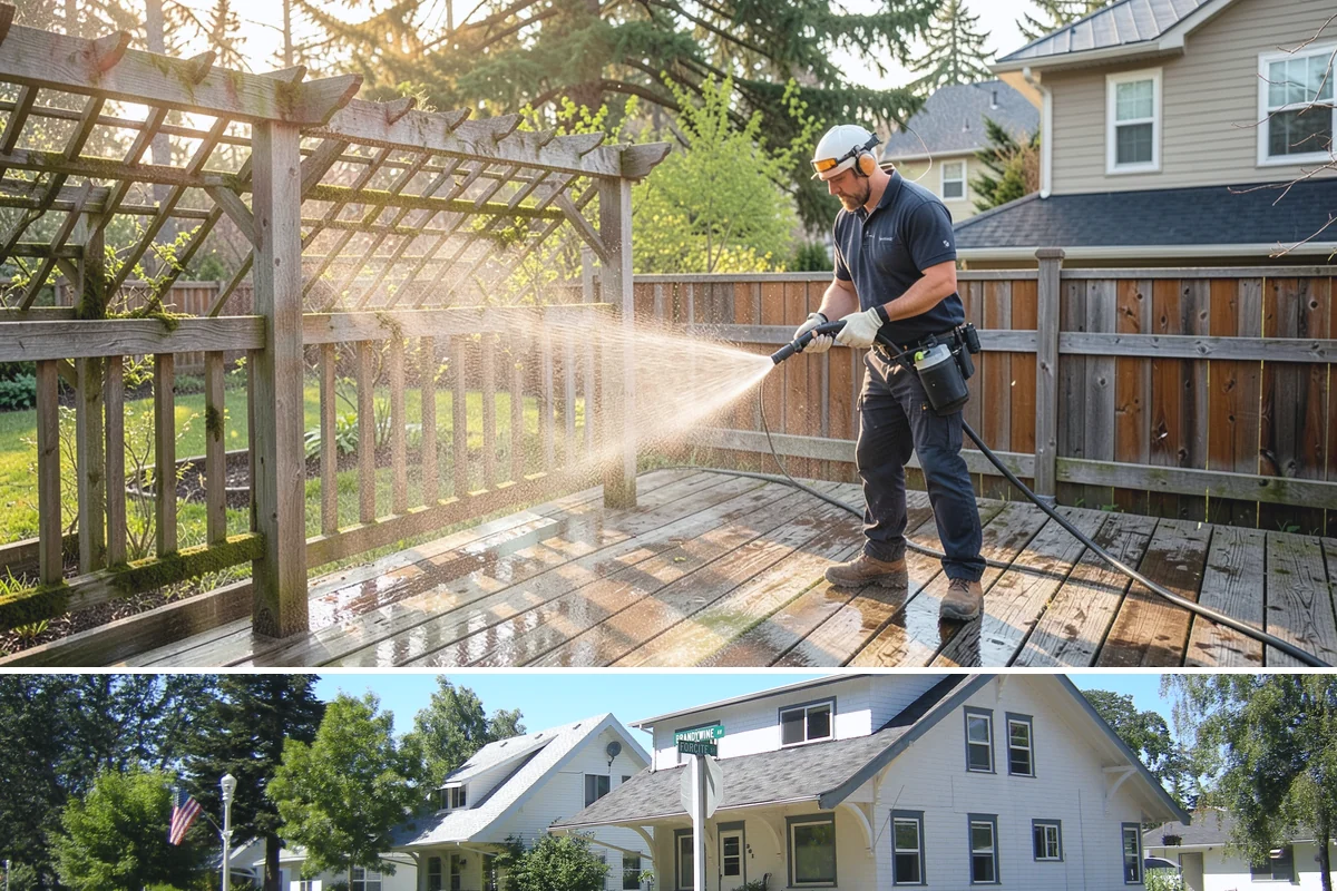 Soft Roof Washing in DuPont, Pierce County, WA - Dry, mild days in summer give the soft wash solution ideal conditions to break down growth completely.