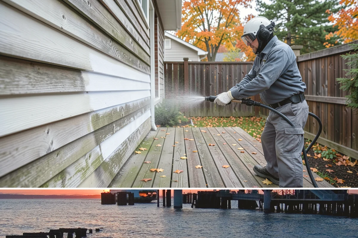 Soft Roof Washing in Edmonds, Snohomish County, WA - Dry, mild days in summer give the soft wash solution ideal conditions to break down growth completely.
