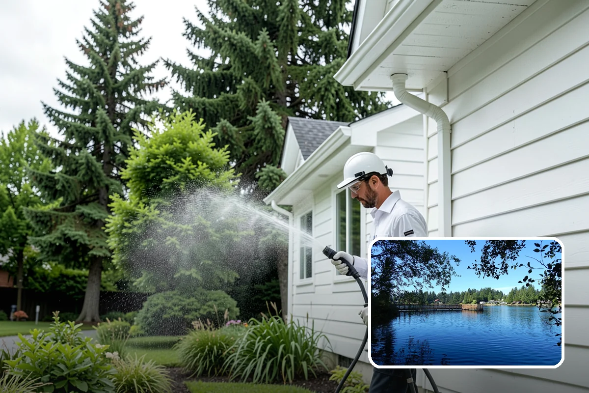 Soft Roof Washing in Federal Way, King County, WA - Preserves shingle granules and manufacturer warranty coverage