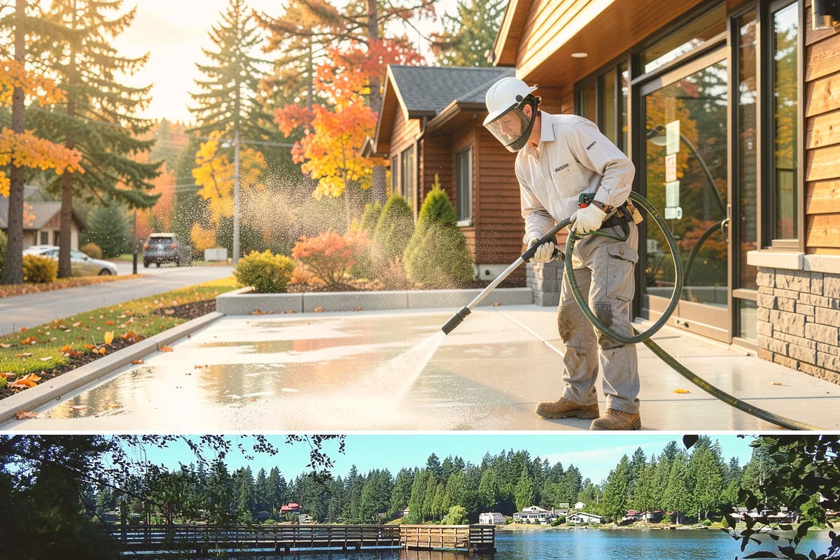 Soft Roof Washing in Federal Way, King County, WA - Dry, mild days in summer give the soft wash solution ideal conditions to break down growth completely.