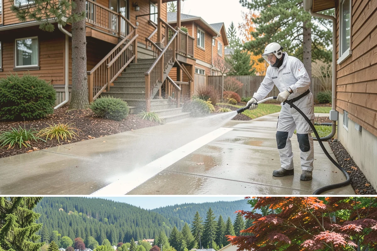 Soft Roof Washing in Index, Snohomish County, WA - Dry, mild days in summer give the soft wash solution ideal conditions to break down growth completely.