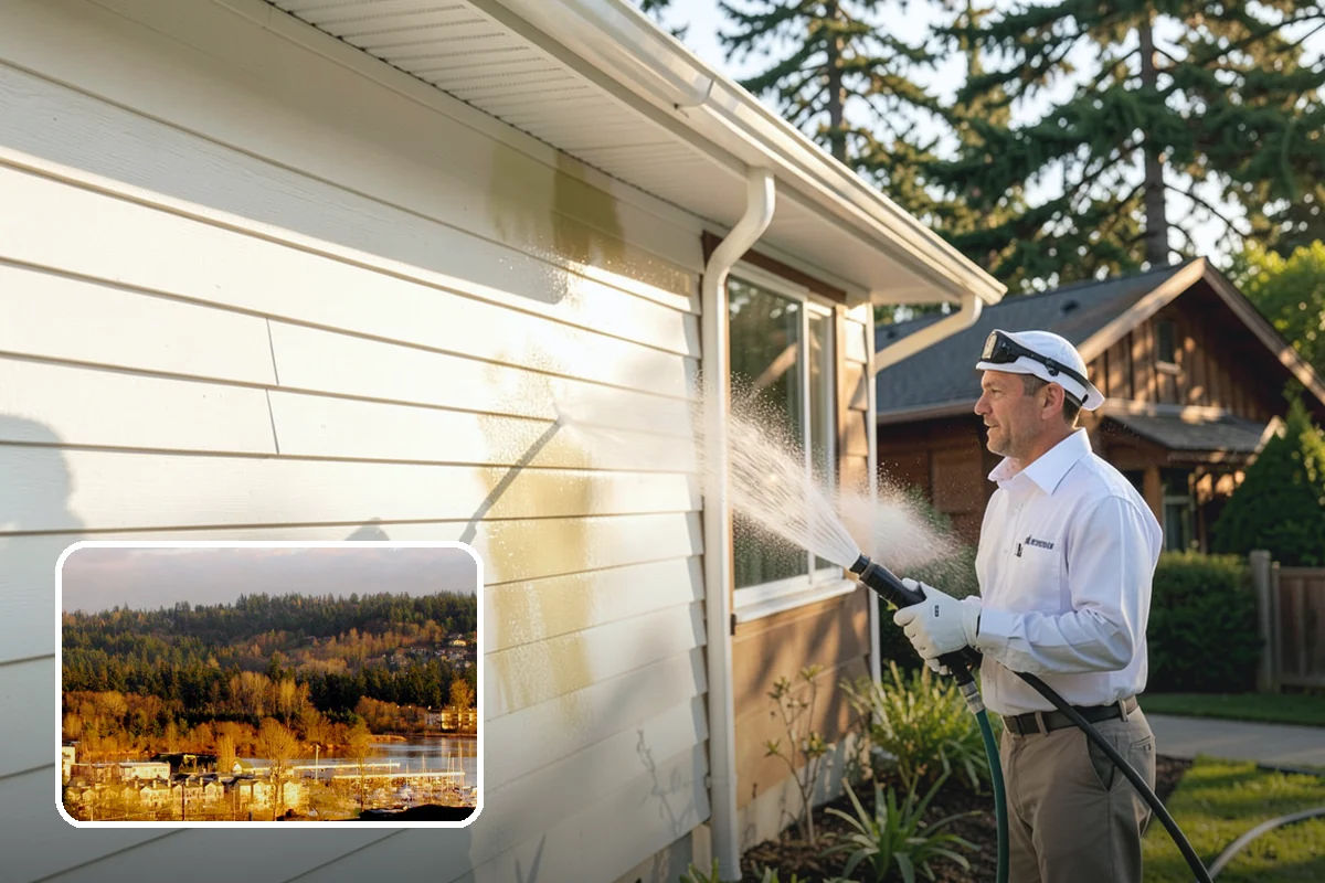 Soft Roof Washing in Kenmore, King County, WA - Preserves shingle granules and manufacturer warranty coverage