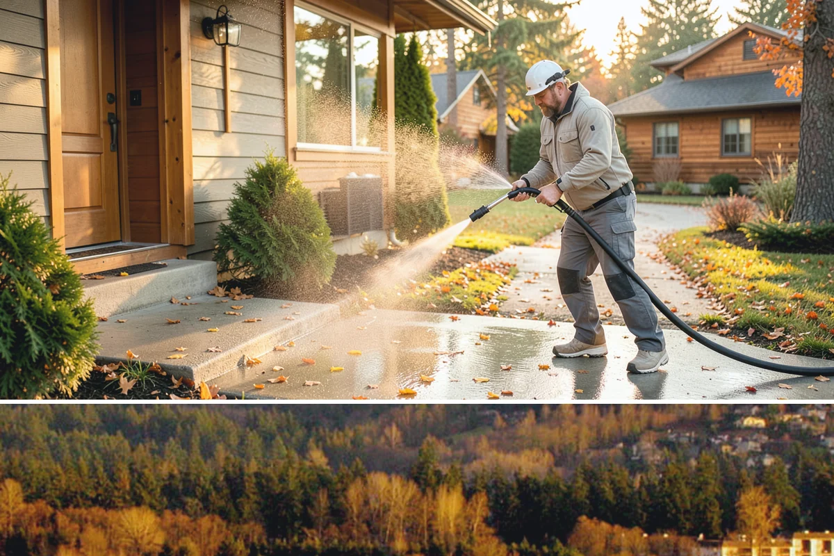 Soft Roof Washing in Kenmore, King County, WA - Dry, mild days in summer give the soft wash solution ideal conditions to break down growth completely.