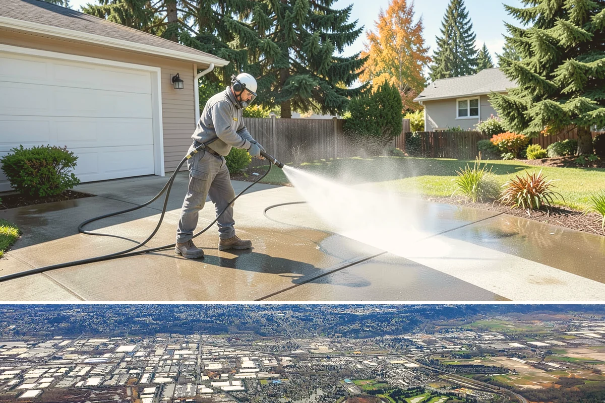 Soft Roof Washing in Kent, King County, WA - Dry, mild days in summer give the soft wash solution ideal conditions to break down growth completely.