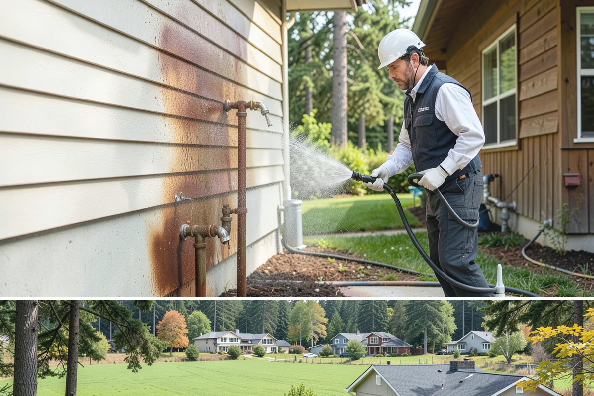 Soft Roof Washing in Lyman, Skagit County, WA - Dry, mild days in summer give the soft wash solution ideal conditions to break down growth completely.