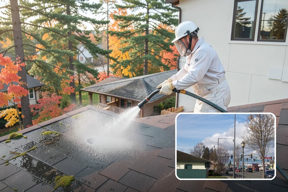 Soft Roof Washing in Marysville, Snohomish County, WA - Preserves shingle granules and manufacturer warranty coverage
