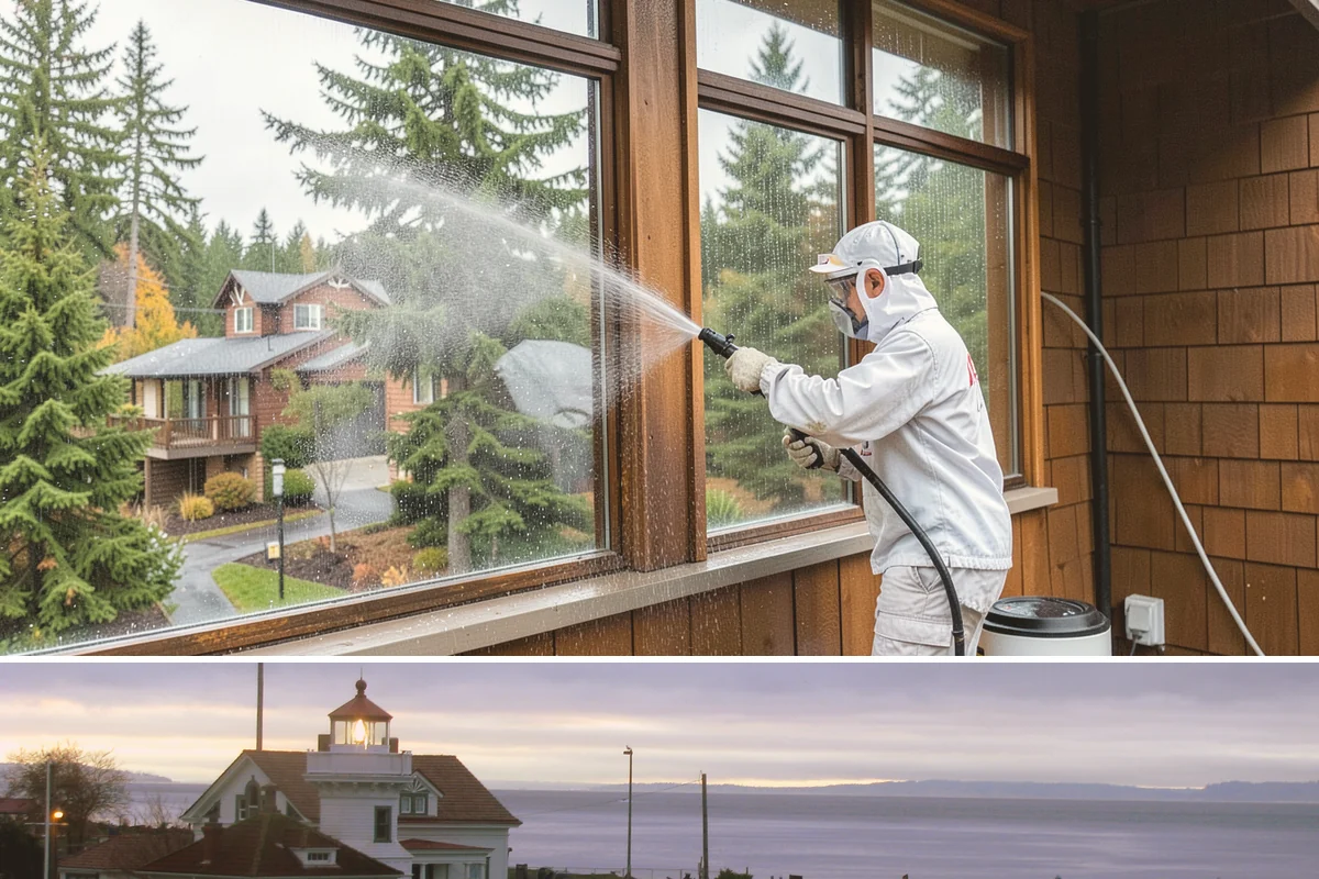 Soft Roof Washing in Mukilteo, Snohomish County, WA - Dry, mild days in summer give the soft wash solution ideal conditions to break down growth completely.