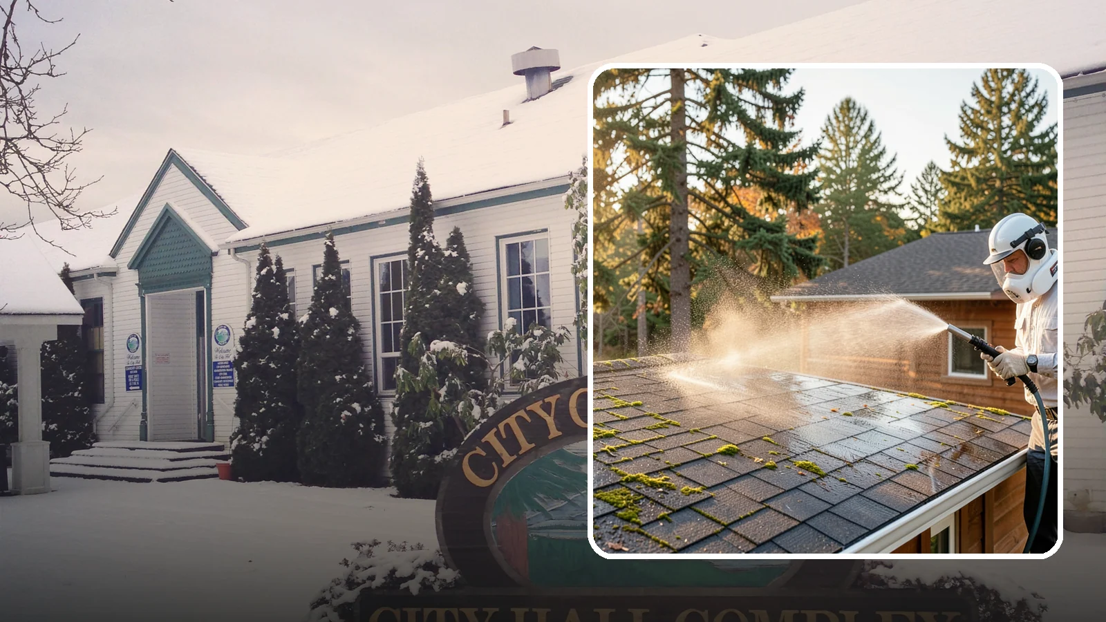 Soft Roof Washing in Pacific, King County, WA - A gentle low-pressure soft wash that safely removes organic growth from delicate or aging Washington roofs.