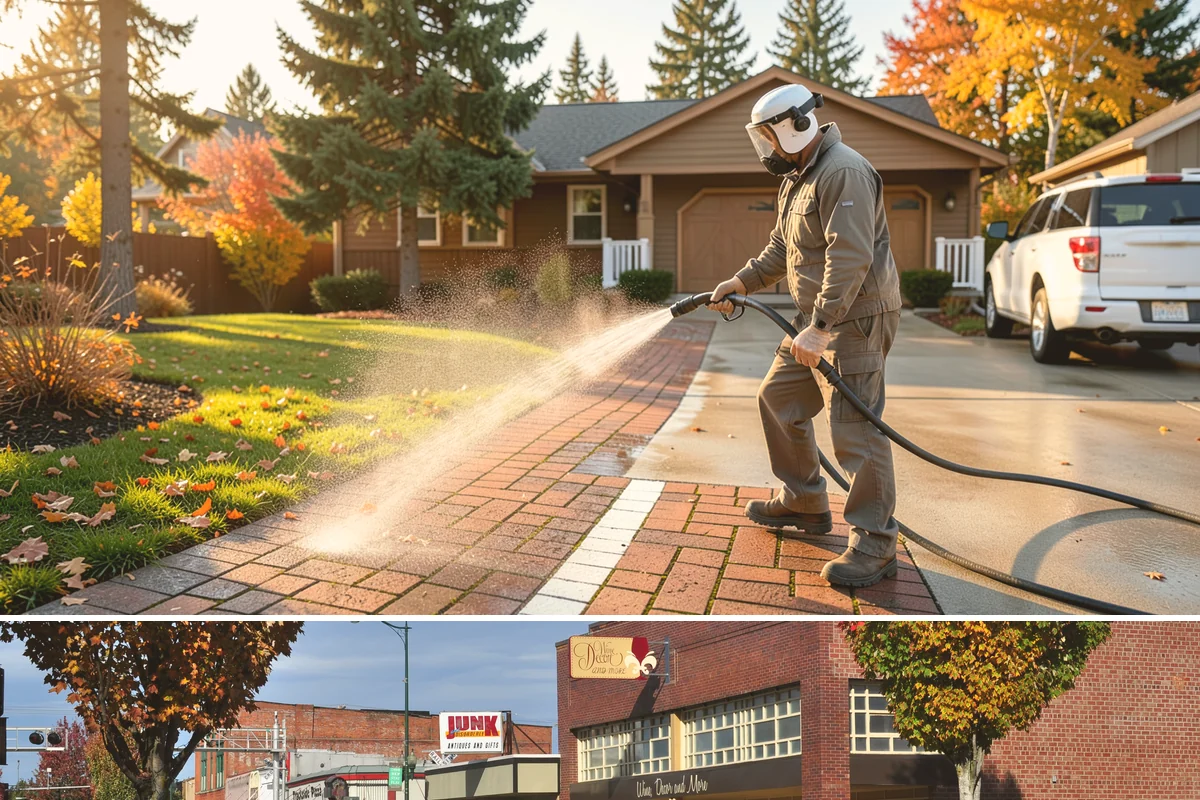 Soft Roof Washing in Puyallup, Pierce County, WA - Dry, mild days in summer give the soft wash solution ideal conditions to break down growth completely.