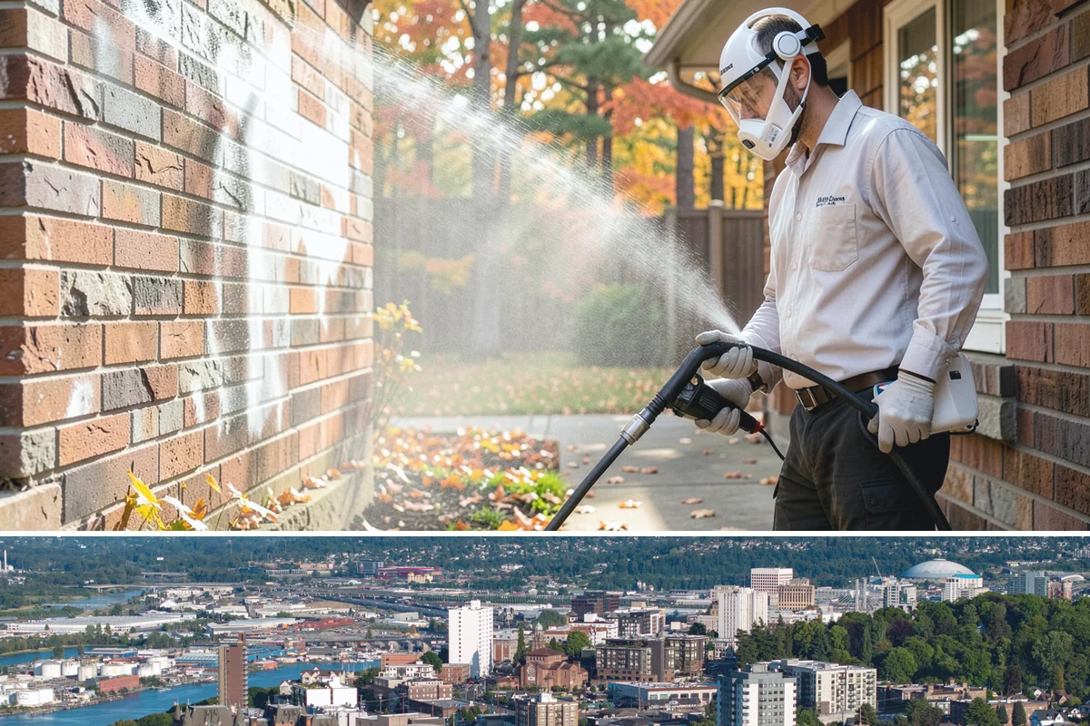 Soft Roof Washing in Tacoma, Pierce County, WA - Dry, mild days in summer give the soft wash solution ideal conditions to break down growth completely.
