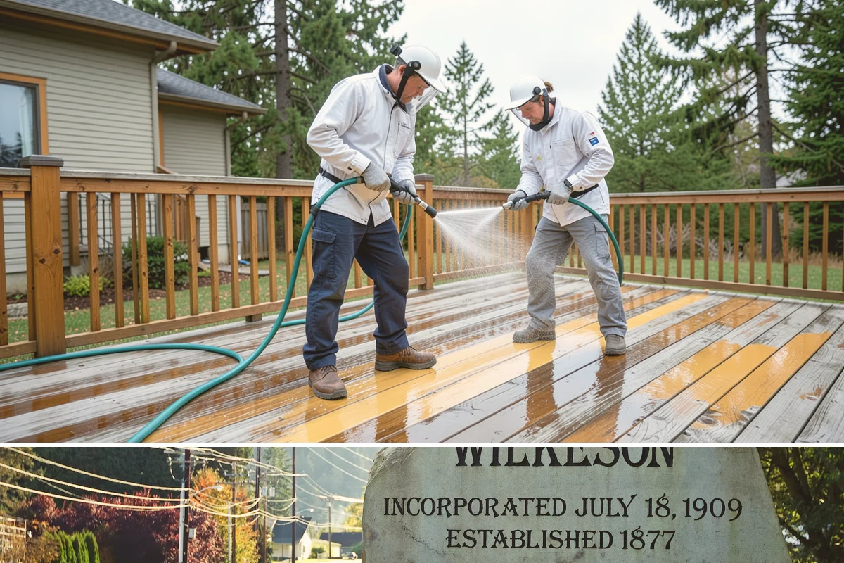 Soft Roof Washing in Wilkeson, Pierce County, WA - Dry, mild days in summer give the soft wash solution ideal conditions to break down growth completely.