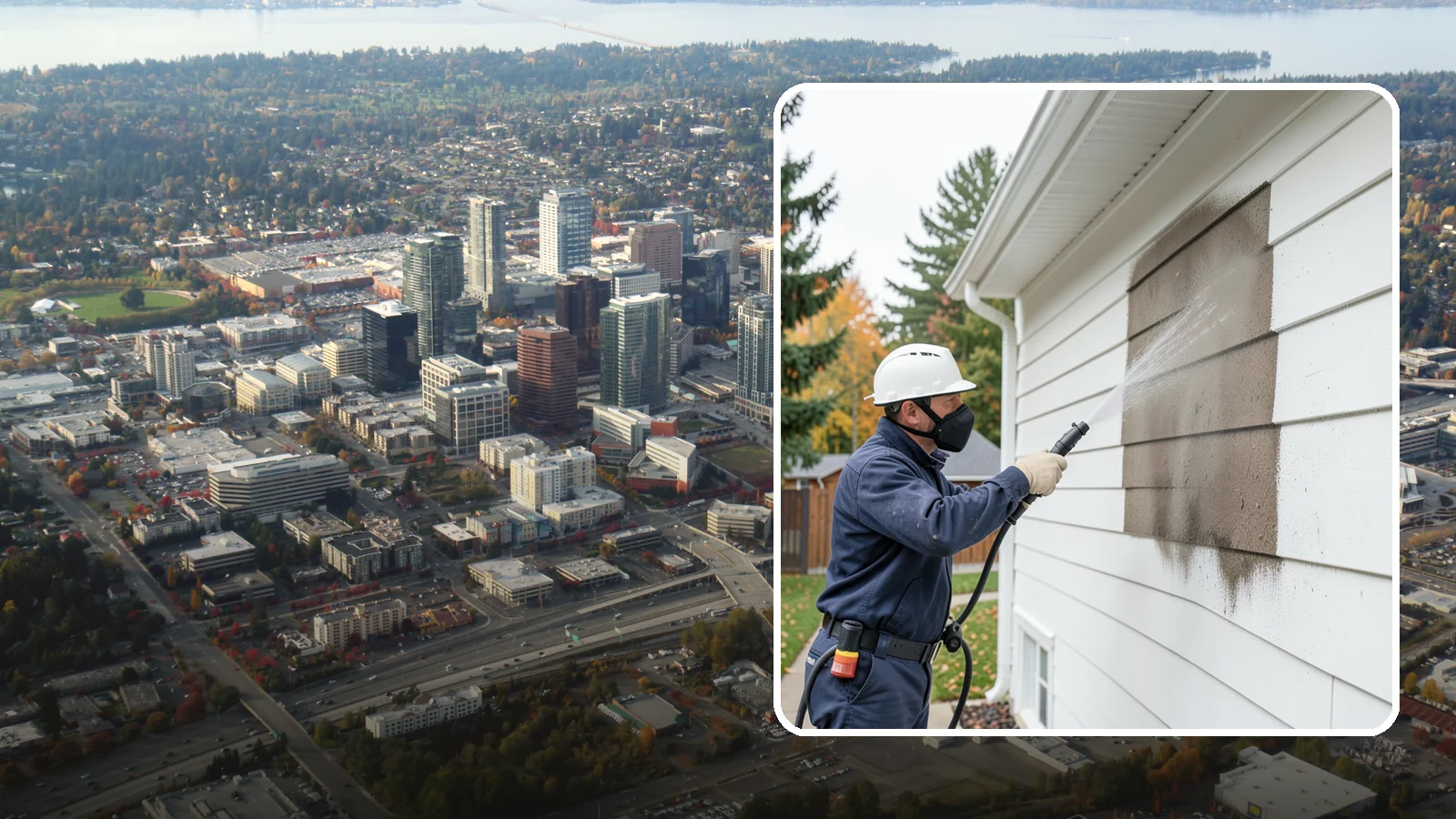 Soft Washing in Bellevue, King County, WA - Soft washing cleans delicate exterior surfaces with low pressure and specialized solutions rather than the force of a pressure...