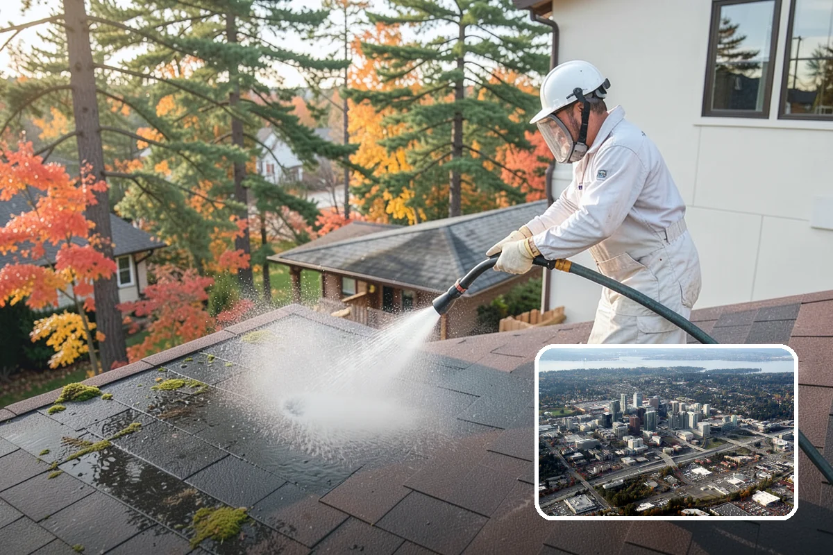 Soft Washing in Bellevue, King County, WA - Cleans without the surface damage high pressure can cause