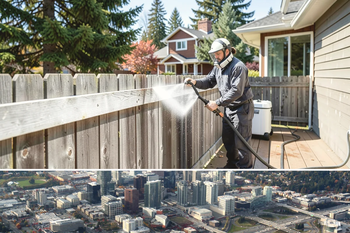 Soft Washing in Bellevue, King County, WA - Effective through most of the year in Washington, though the damp spring and fall growing seasons are when soft washing pays off...