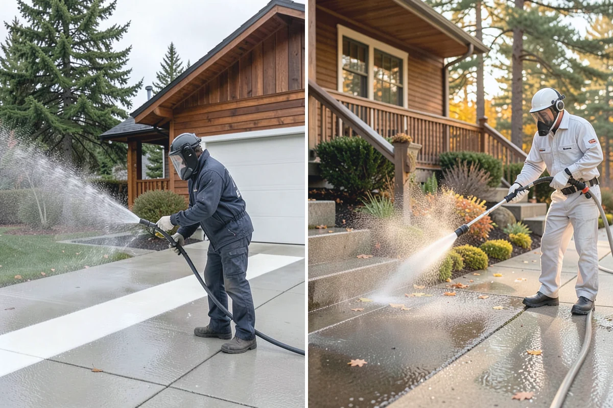 Soft Washing in Bonney Lake, Pierce County, WA - Inspect the surface and identify the organic growth present