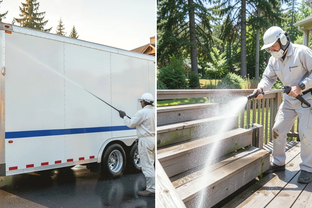 Soft Washing in Burlington, Skagit County, WA - Inspect the surface and identify the organic growth present