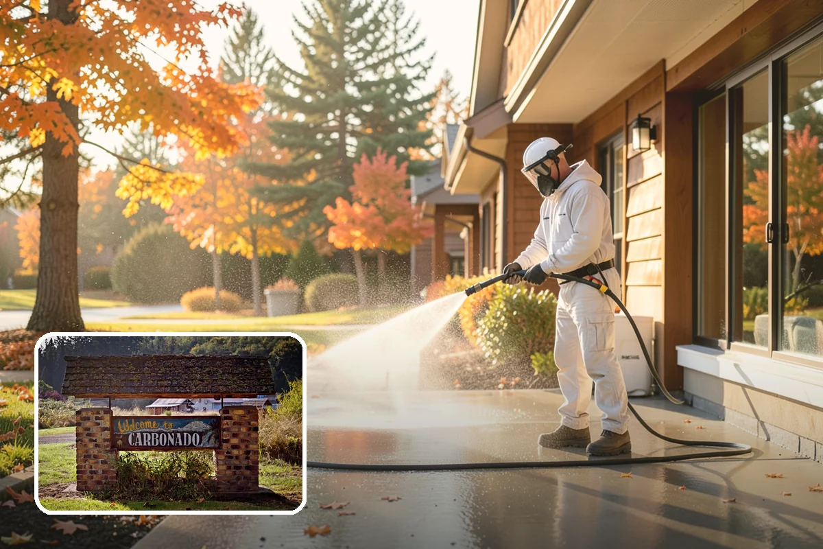 Soft Washing in Carbonado, Pierce County, WA - Cleans without the surface damage high pressure can cause