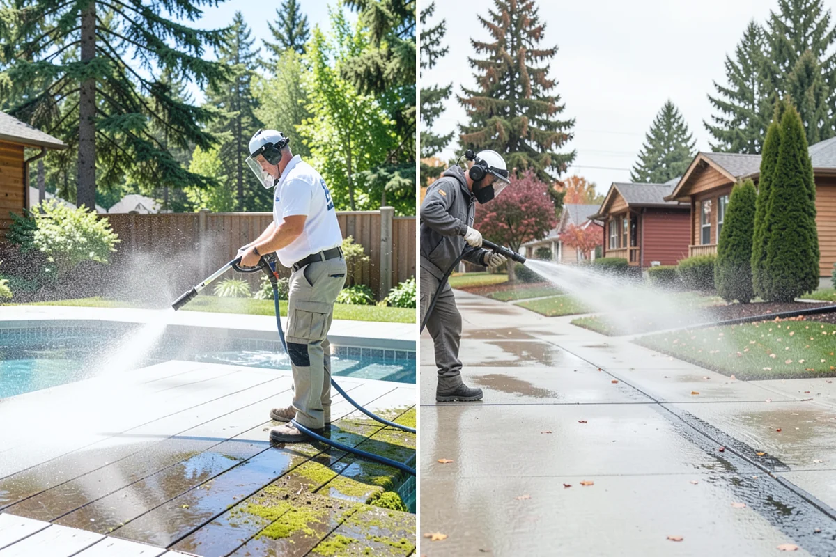 Soft Washing in Coupeville, Island County, WA - Inspect the surface and identify the organic growth present
