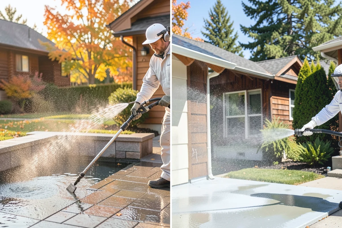 Soft Washing in Darrington, Snohomish County, WA - Inspect the surface and identify the organic growth present