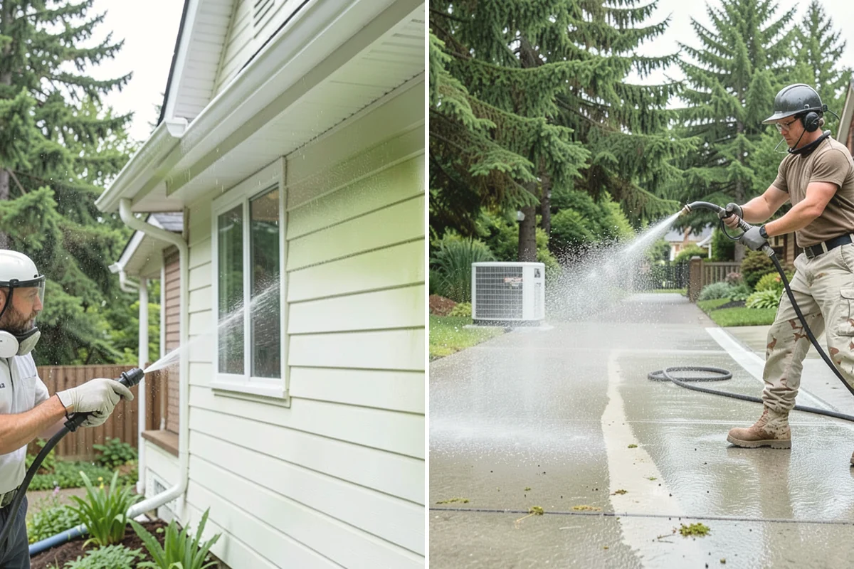 Soft Washing in Duvall, King County, WA - Inspect the surface and identify the organic growth present