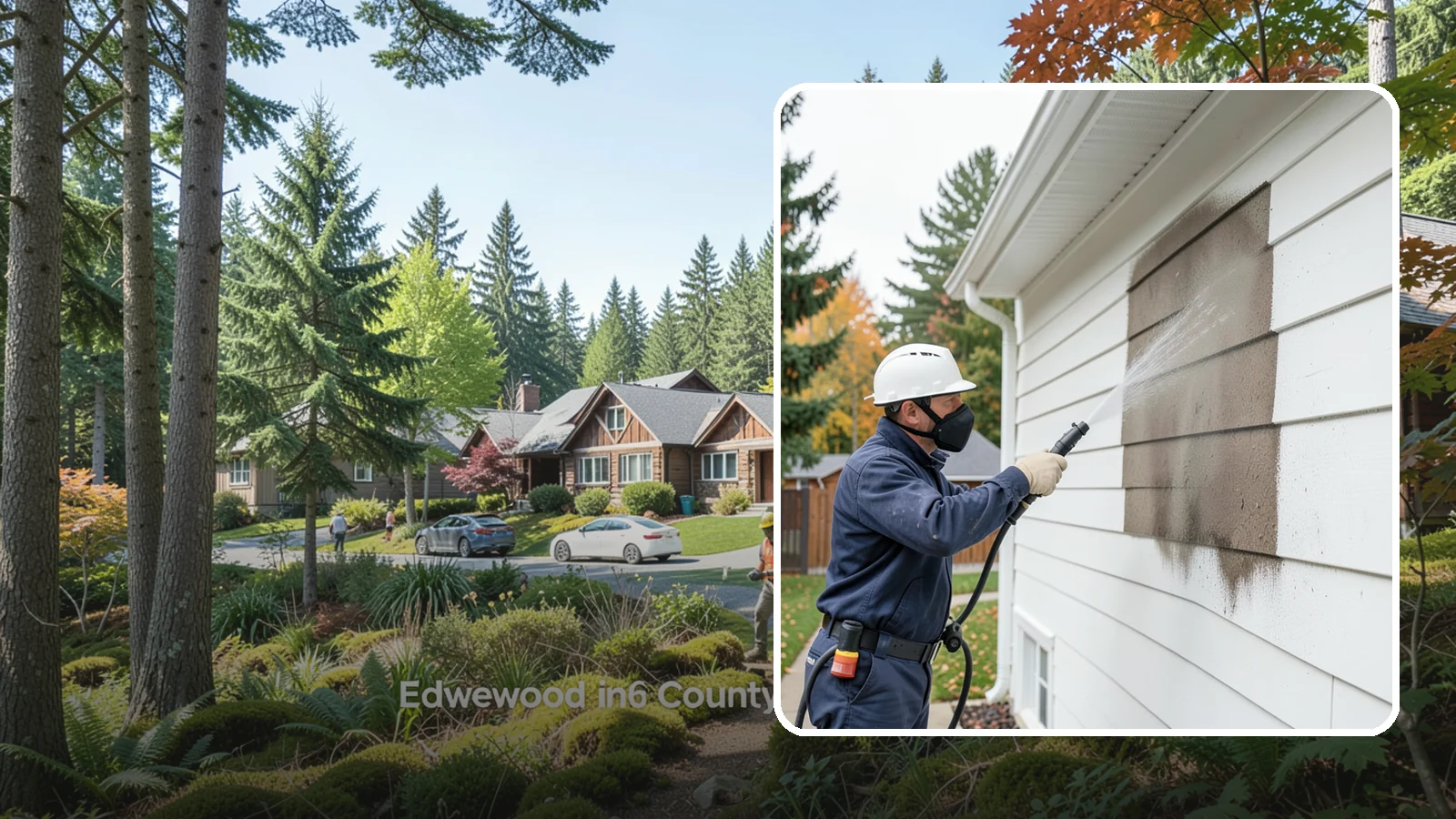 Soft Washing in Edgewood, Pierce County, WA - Soft washing cleans delicate exterior surfaces with low pressure and specialized solutions rather than the force of a pressure...
