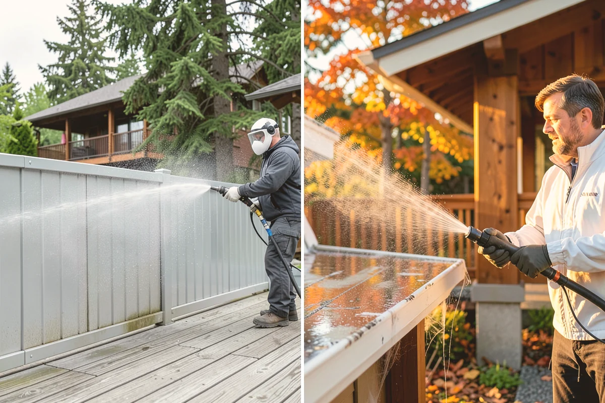 Soft Washing in Fife, Pierce County, WA - Inspect the surface and identify the organic growth present