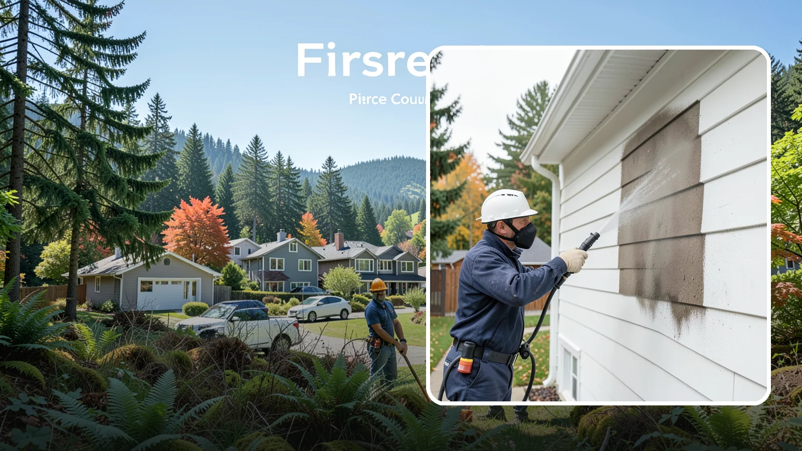 Soft Washing in Fircrest, Pierce County, WA - Soft washing cleans delicate exterior surfaces with low pressure and specialized solutions rather than the force of a pressure...