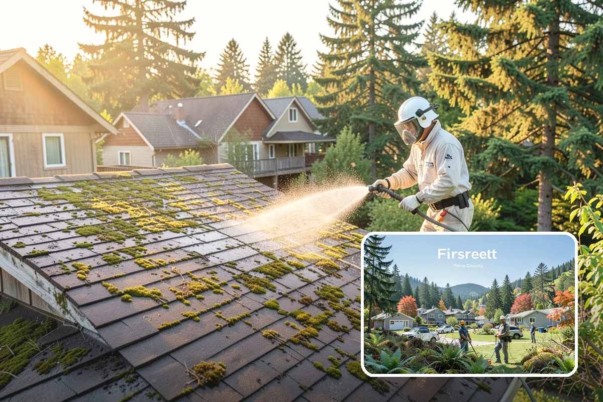 Soft Washing in Fircrest, Pierce County, WA - Cleans without the surface damage high pressure can cause