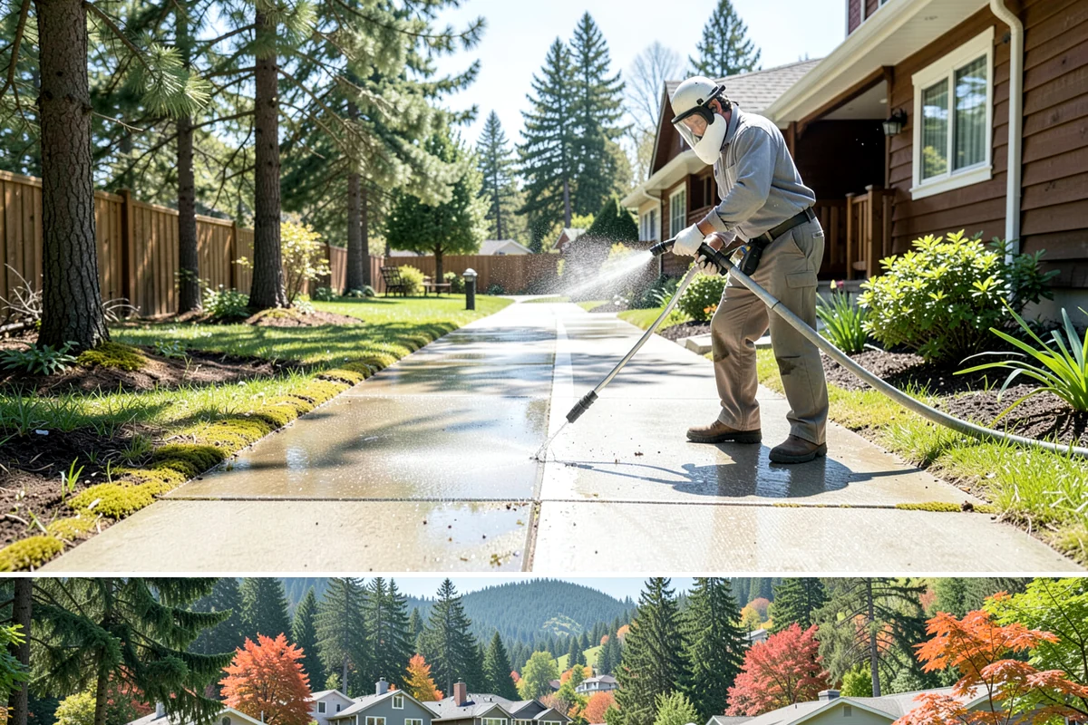 Soft Washing in Fircrest, Pierce County, WA - Effective through most of the year in Washington, though the damp spring and fall growing seasons are when soft washing pays off...