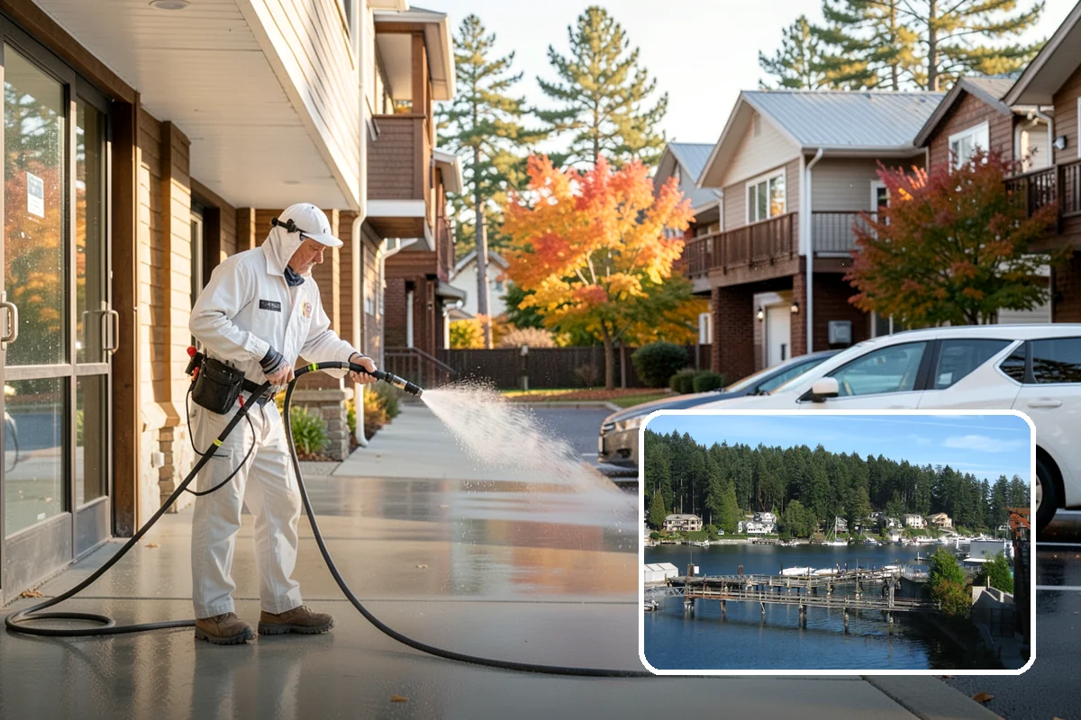 Soft Washing in Gig Harbor, Pierce County, WA - Cleans without the surface damage high pressure can cause