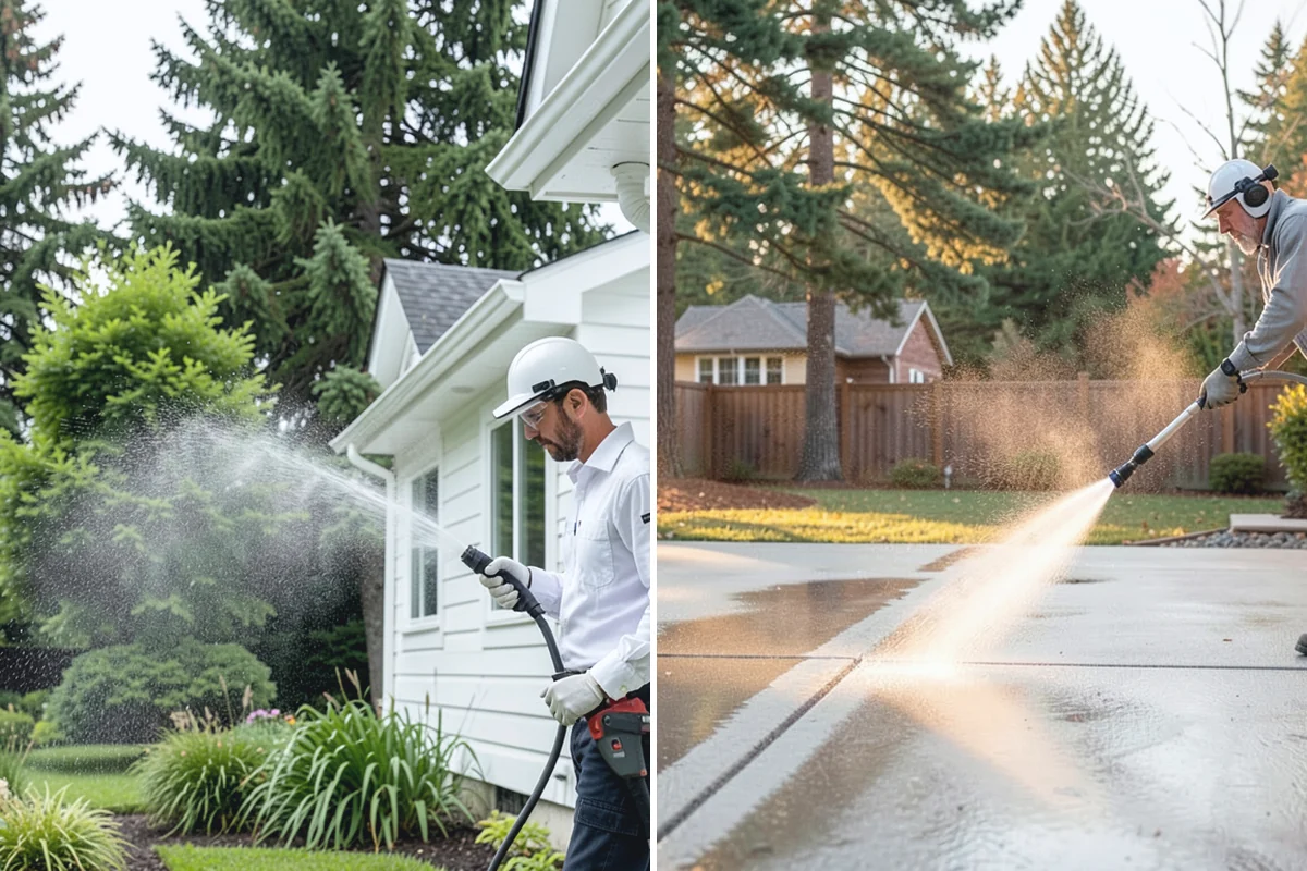 Soft Washing in Granite Falls, Snohomish County, WA - Inspect the surface and identify the organic growth present