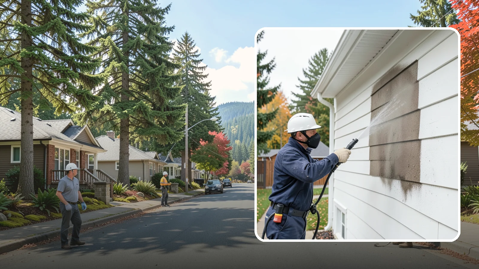 Soft Washing in Hunts Point, King County, WA - Soft washing cleans delicate exterior surfaces with low pressure and specialized solutions rather than the force of a pressure...