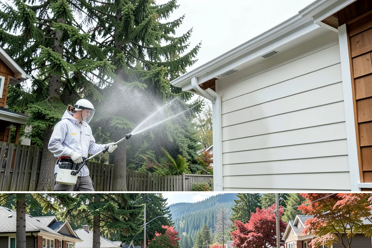 Soft Washing in Hunts Point, King County, WA - Effective through most of the year in Washington, though the damp spring and fall growing seasons are when soft washing pays off...