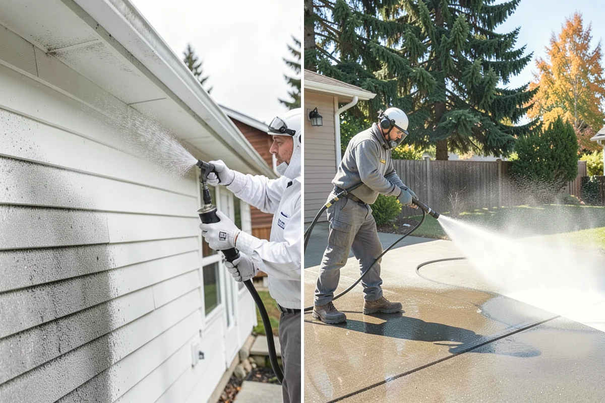 Soft Washing in Issaquah, King County, WA - Inspect the surface and identify the organic growth present