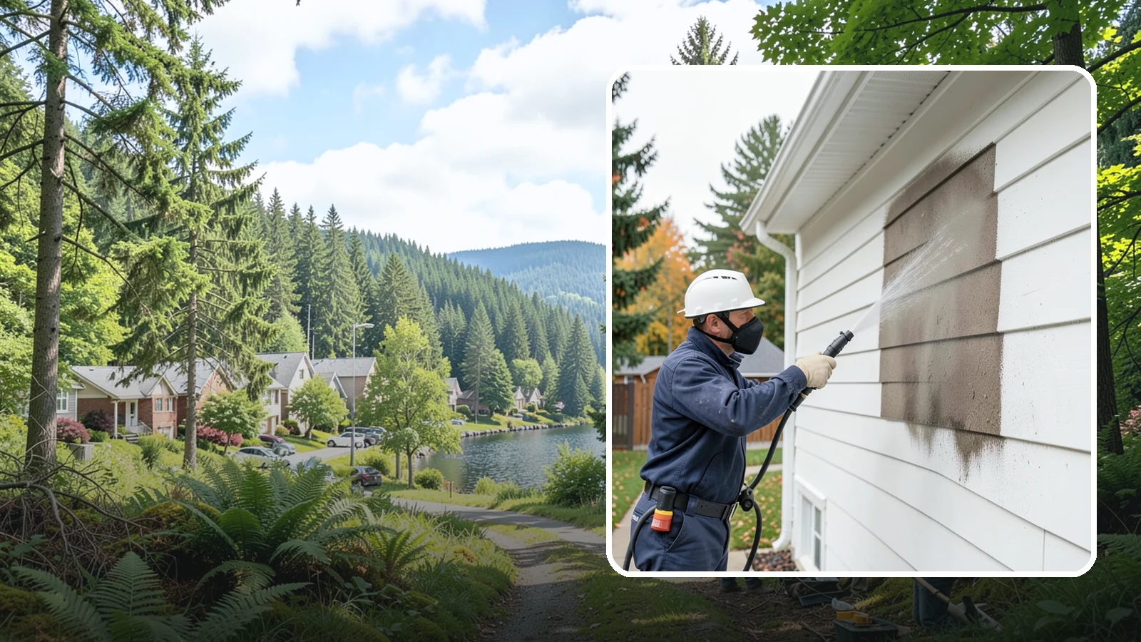 Soft Washing in Lake Forest Park, King County, WA - Soft washing cleans delicate exterior surfaces with low pressure and specialized solutions rather than the force of a pressure...