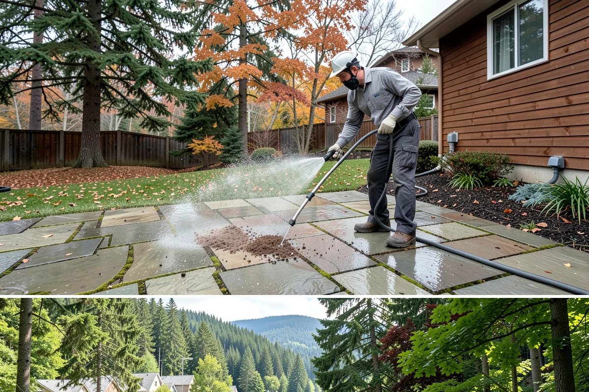 Soft Washing in Lake Forest Park, King County, WA - Effective through most of the year in Washington, though the damp spring and fall growing seasons are when soft washing pays off...
