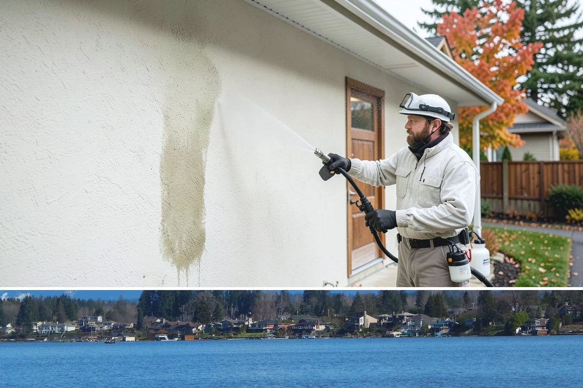 Soft Washing in Lake Stevens, Snohomish County, WA - Effective through most of the year in Washington, though the damp spring and fall growing seasons are when soft washing pays off...