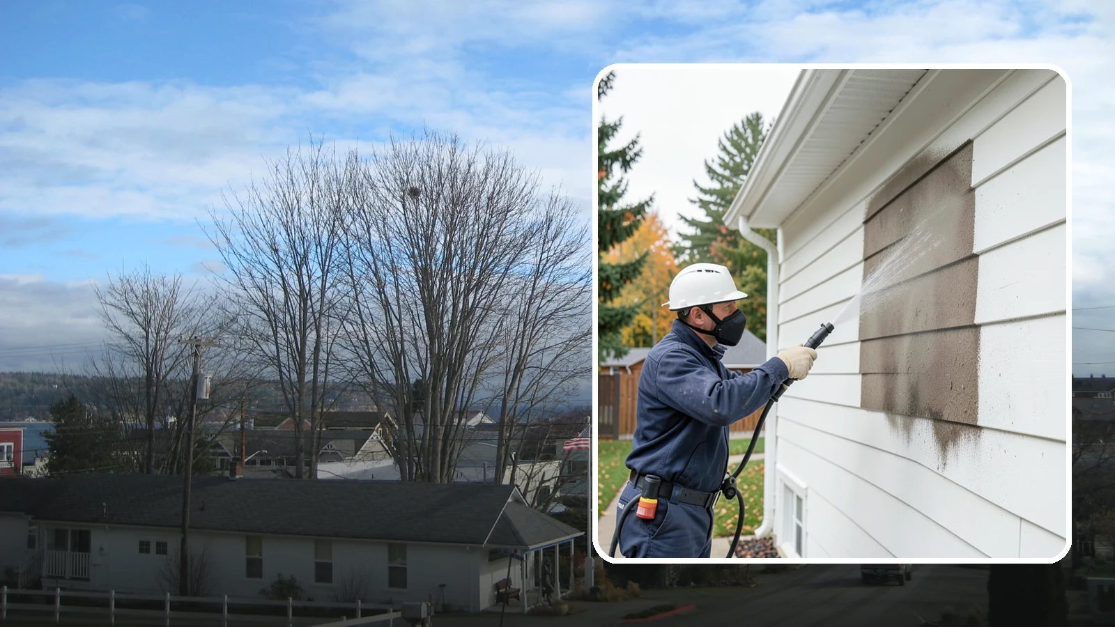 Soft Washing in Langley, Island County, WA - Soft washing cleans delicate exterior surfaces with low pressure and specialized solutions rather than the force of a pressure...