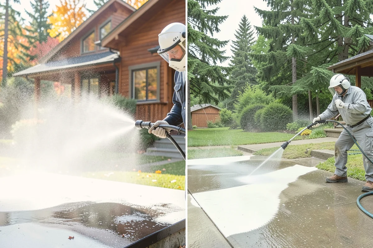 Soft Washing in Lynnwood, Snohomish County, WA - Inspect the surface and identify the organic growth present