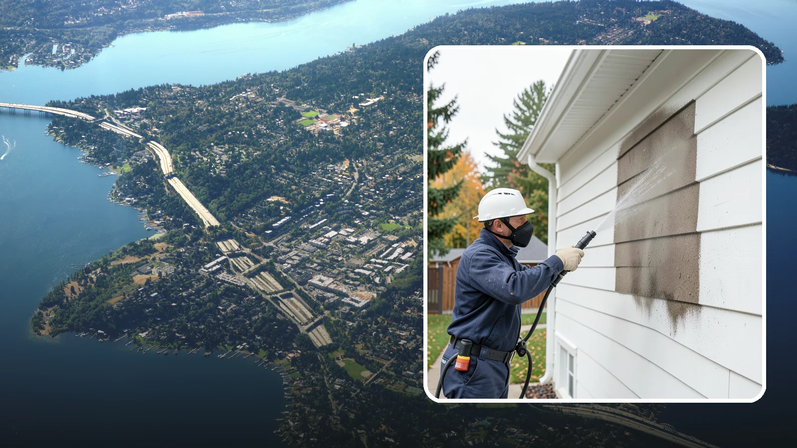 Soft Washing in Mercer Island, King County, WA - Soft washing cleans delicate exterior surfaces with low pressure and specialized solutions rather than the force of a pressure...