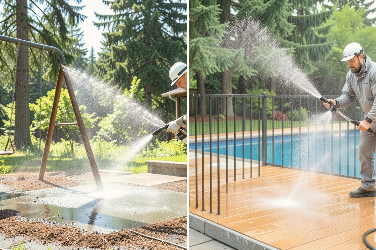Soft Washing in Mount Vernon, Skagit County, WA - Inspect the surface and identify the organic growth present